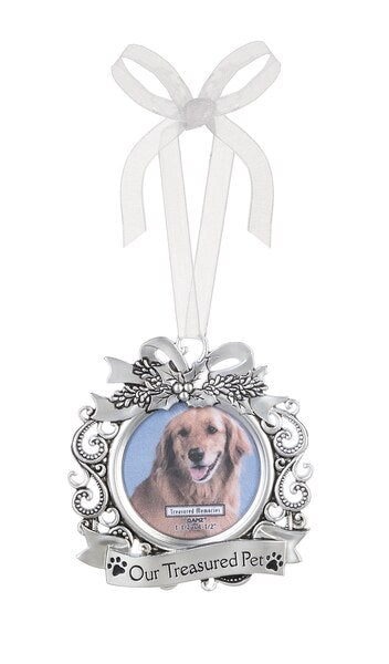 Our Treasured Pet Memorial Christmas Ornament.