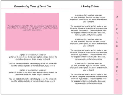 Fairy 8-Sided Graduated Funeral Program Template (Letter Size).