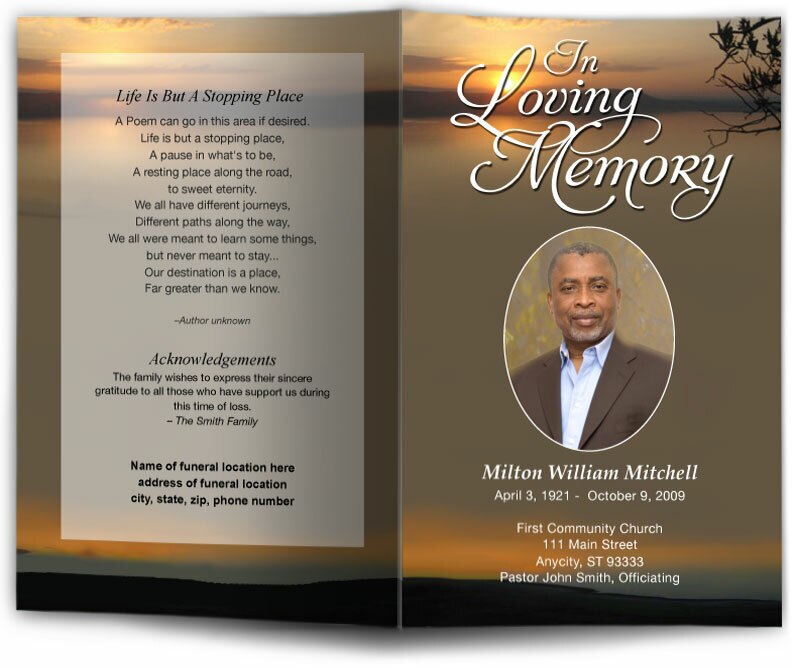 Kenya Funeral Program Template | DIY Funeral Programs – The Funeral ...