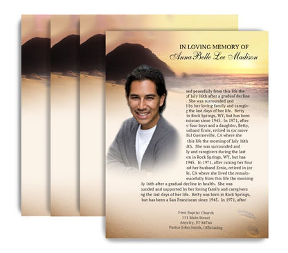 Footprints Funeral Flyer Design & Print (Pack of 50).