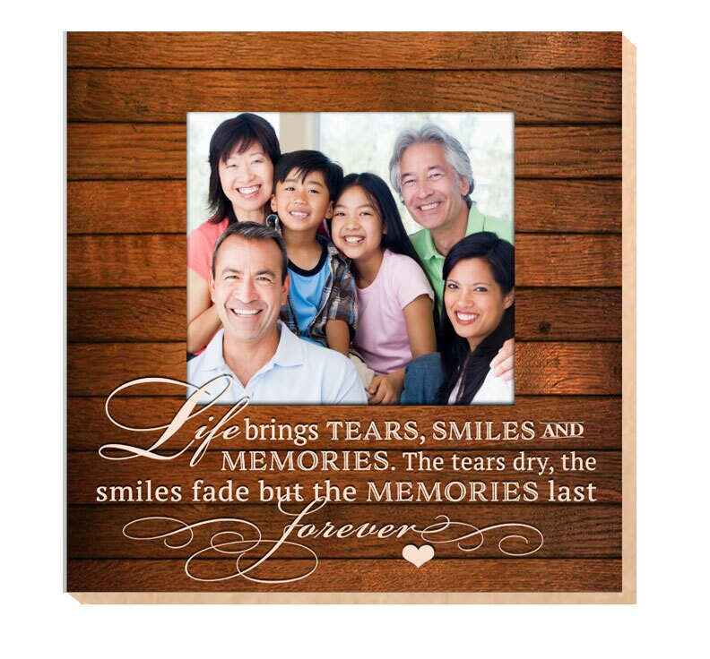 Life Brings Memorial Photo Printed On Wood.