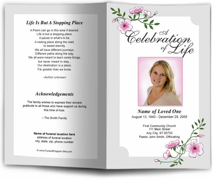 Allison Funeral Program Template | DIY Funeral Programs – The Funeral ...