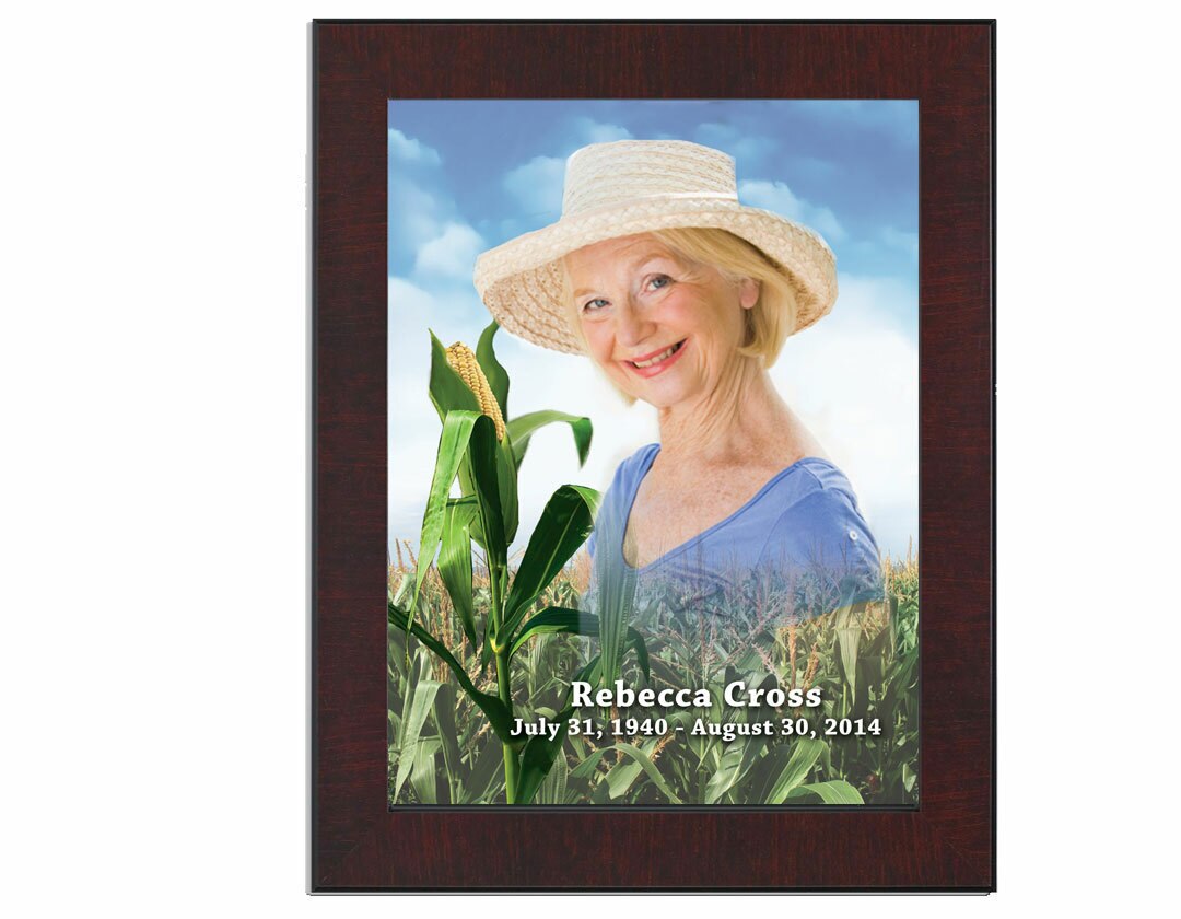 Cornfield Funeral Memorial Poster Portrait.