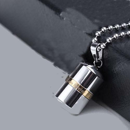 Stainless Steel Love Forever Urn Pendant Necklace.