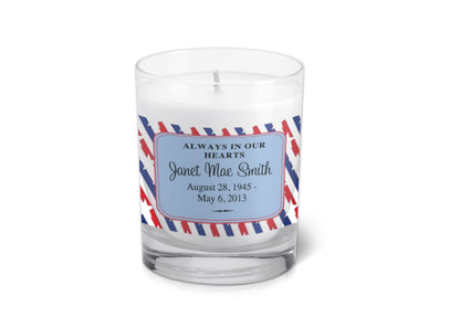 Veteran Personalized Votive Memorial Candle.