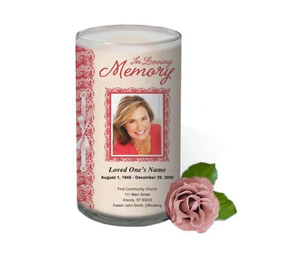 Jasper Personalized Glass Memorial Candle.