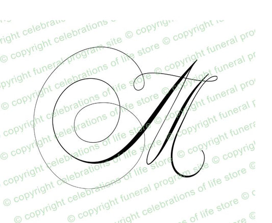 Monogram Letter M.