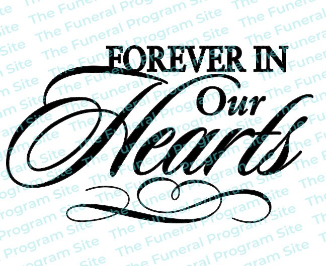 Forever In Our Hearts Funeral Program Titles – The Funeral Program Site