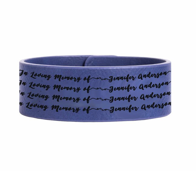 In Loving Memory Memorial Leatherette Bracelet Personalized.