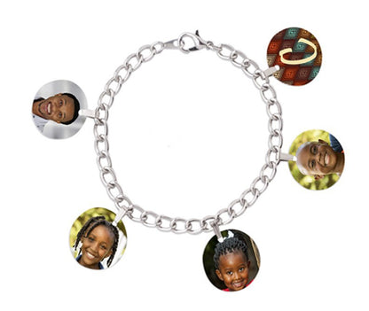 5 Charm Silver In Loving Memory O Bracelet.