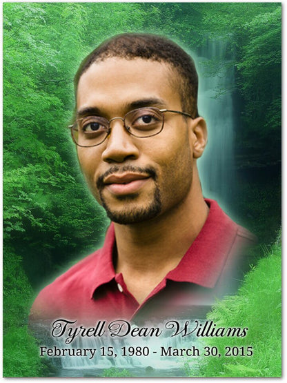 Cascade Funeral Memorial Poster Portrait.