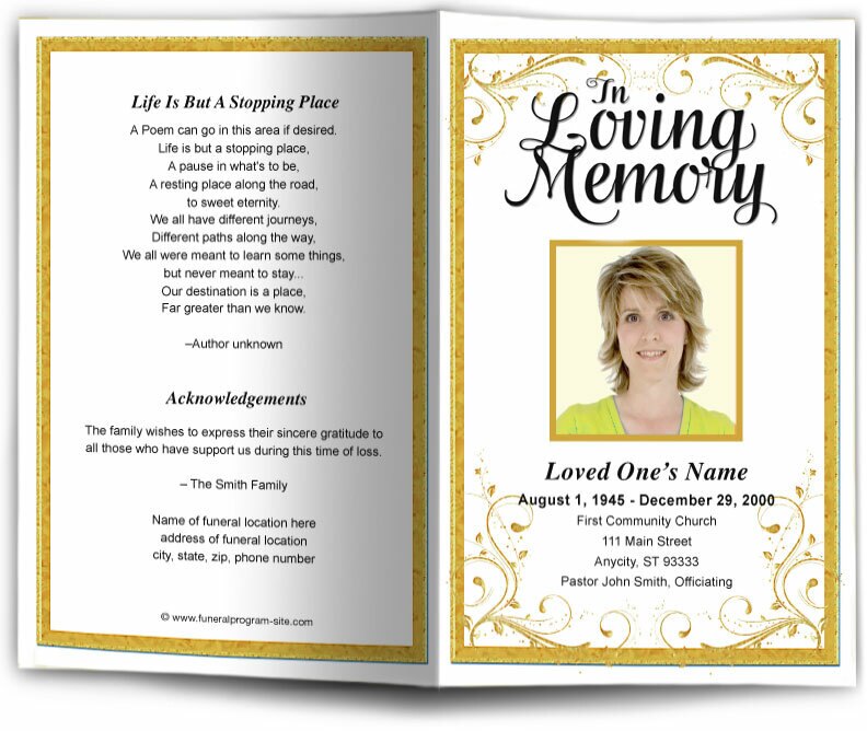 Affinity Funeral Program Template – The Funeral Program Site