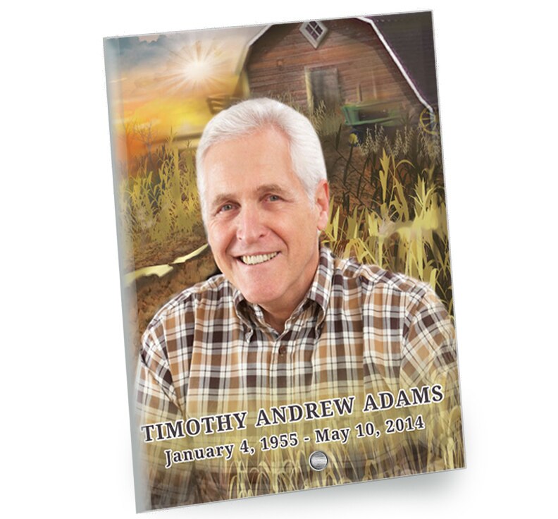 Barn Beveled Glass Memorial Portrait.