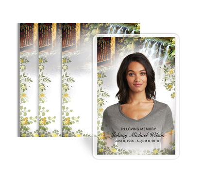 Serene Funeral Prayer Card Design & Print (Pack of 50).