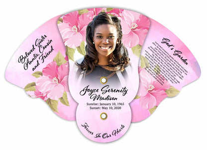 Pink Passion Memorial Custom Folding Hand Held Fan (Pack of 10).