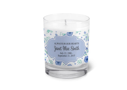 Elizabeth Personalized Votive Memorial Candle.