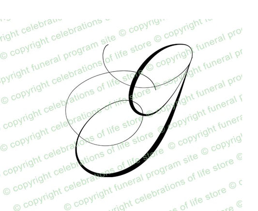 Script Monogram Letter G.