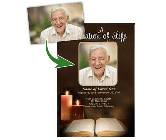 Insert Front Cover Photo Customization Service - The Funeral Program Site