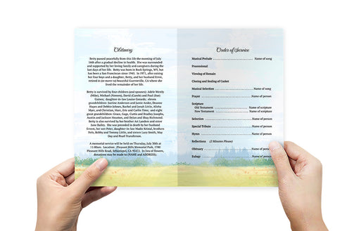 Windmill Funeral Program Template (Easy Online Editor) – The Funeral ...