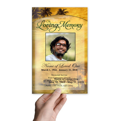 Island Funeral Program Template - The Funeral Program Site