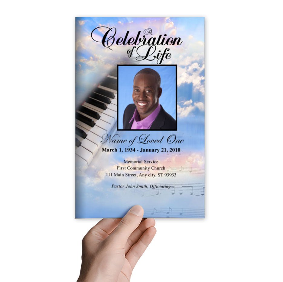 Ivory Funeral Program Template - The Funeral Program Site