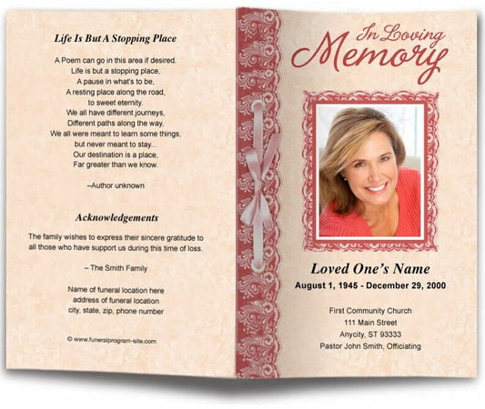 Jasper Funeral Program Template - The Funeral Program Site