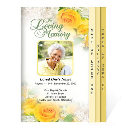 Joyful 8 - Sided Graduated Program Template - The Funeral Program Site