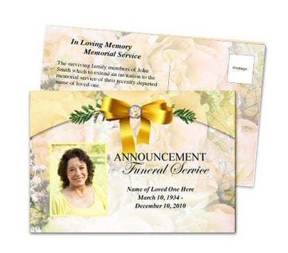 Joyful Funeral Announcement Template - The Funeral Program Site