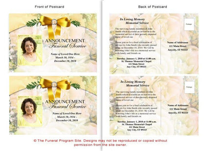 Joyful Funeral Announcement Template - The Funeral Program Site