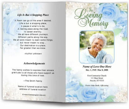 Joyful Funeral Program Template - The Funeral Program Site