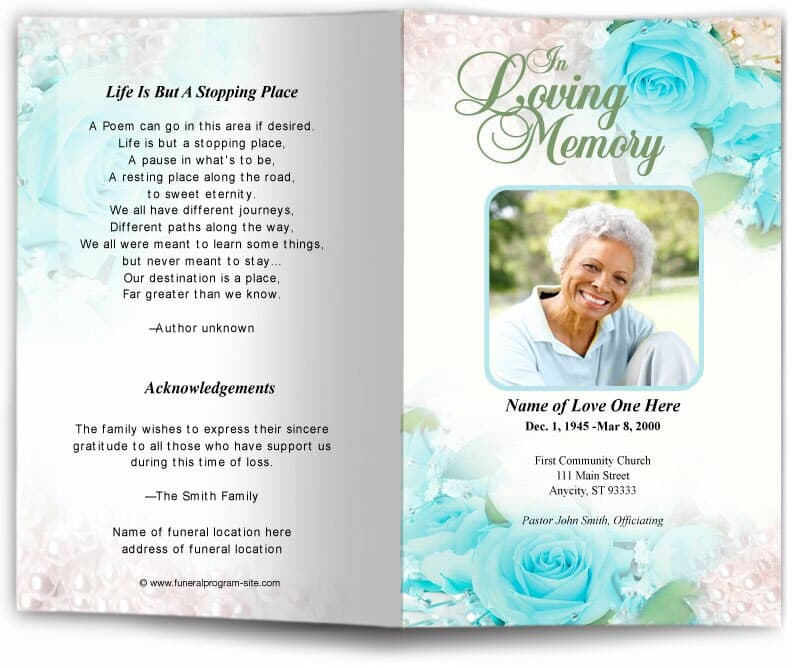 Joyful Funeral Program Template - The Funeral Program Site