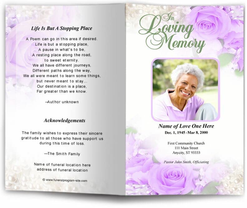 Joyful Funeral Program Template - The Funeral Program Site