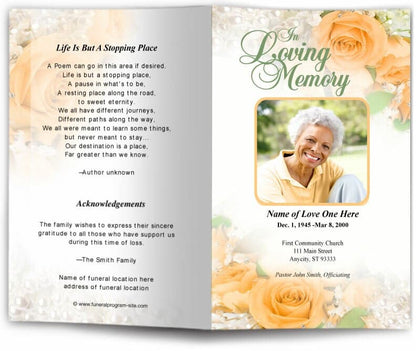 Joyful Funeral Program Template - The Funeral Program Site