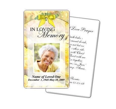 Joyful Prayer Card Template - The Funeral Program Site