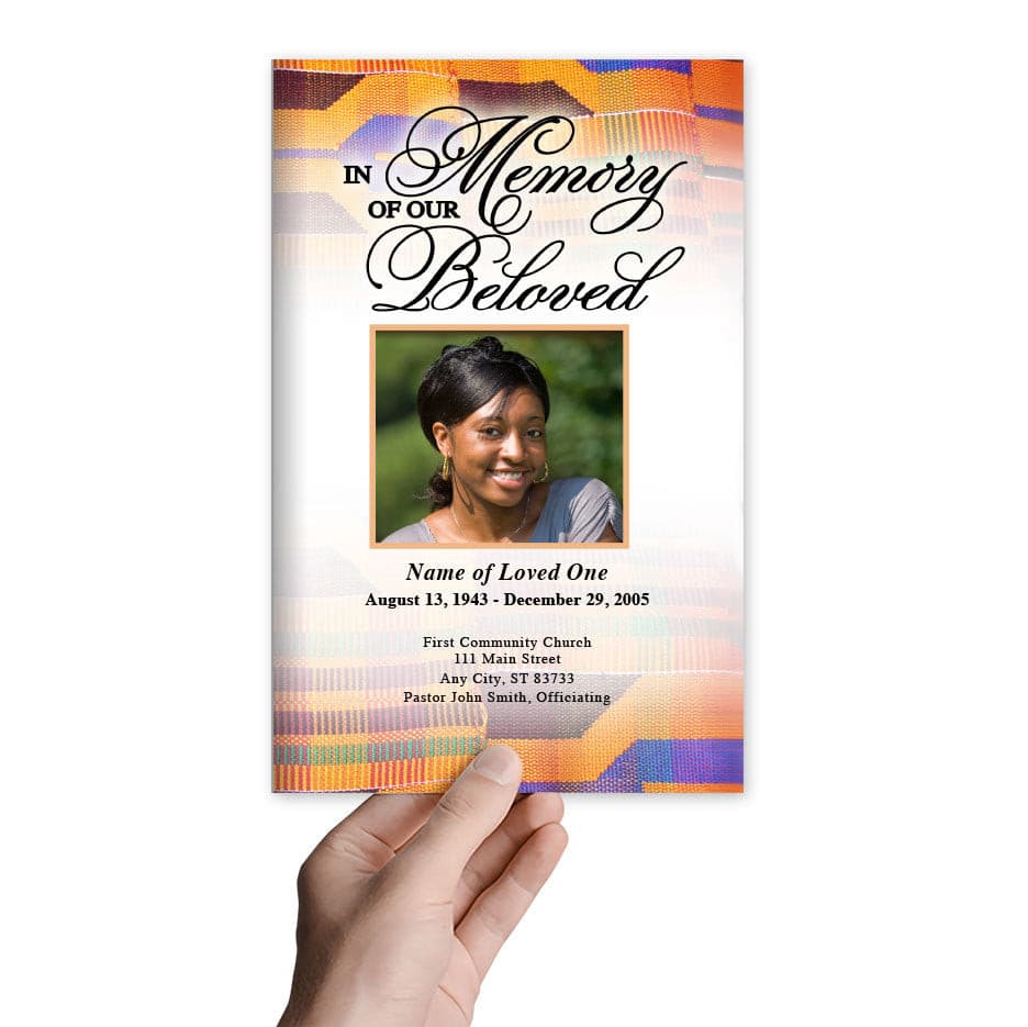 Kente Funeral Program Template - The Funeral Program Site