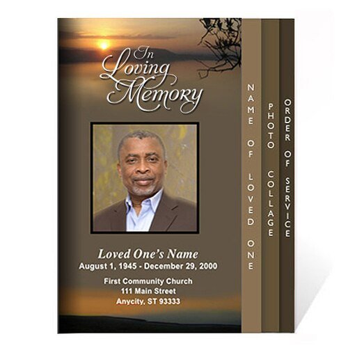 Kenya 8 - Sided Funeral Graduated Program Template - The Funeral Program Site