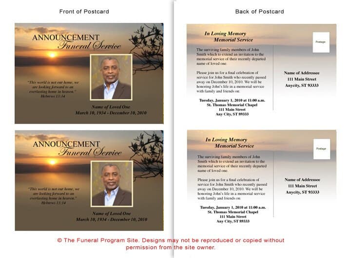 Kenya Funeral Announcement Template - The Funeral Program Site