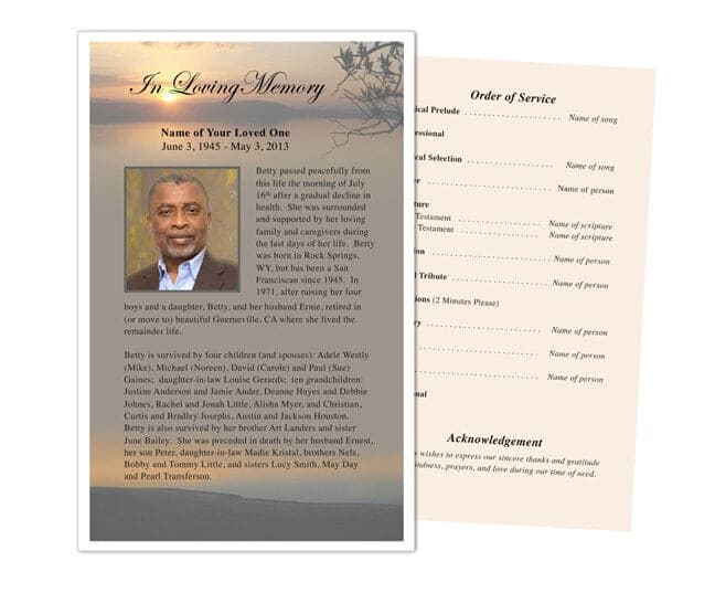 Kenya Funeral Flyer Template - The Funeral Program Site