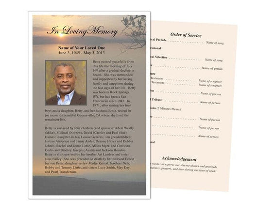 Kenya Funeral Flyer Template - The Funeral Program Site