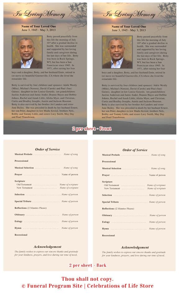 Kenya Funeral Flyer Template - The Funeral Program Site