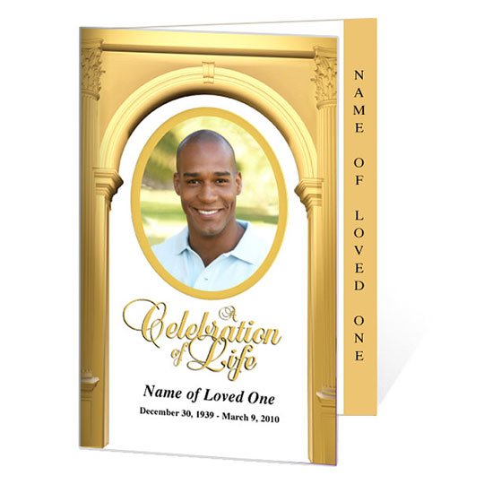 Kingdom 4 - Sided Graduated Funeral Program Template - The Funeral Program Site