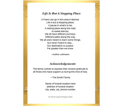 Kingdom 4 - Sided Graduated Funeral Program Template - The Funeral Program Site