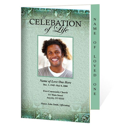 Kwanzaa 4 - Sided Graduated Funeral Program Template - The Funeral Program Site