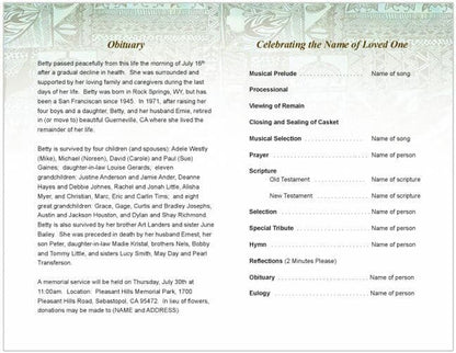 Kwanzaa Funeral Program Template - The Funeral Program Site