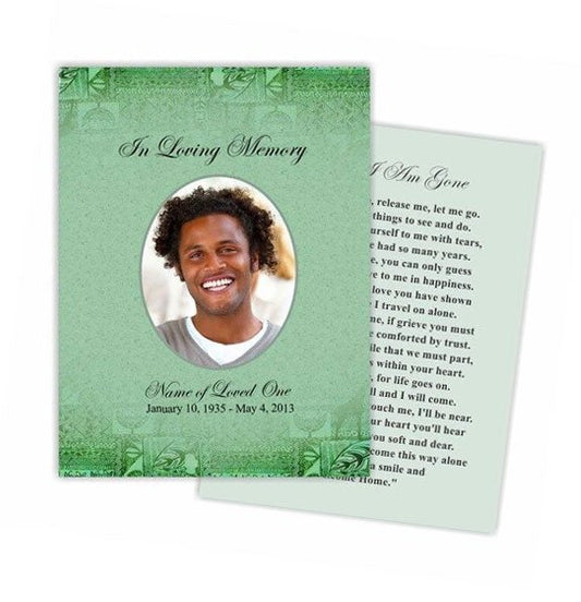 Kwanzaa Small Memorial Card Template - The Funeral Program Site