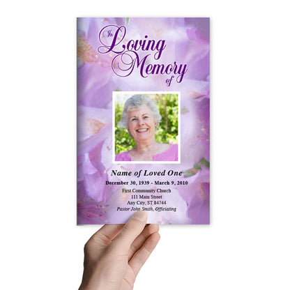 Lavender Funeral Program Template - The Funeral Program Site