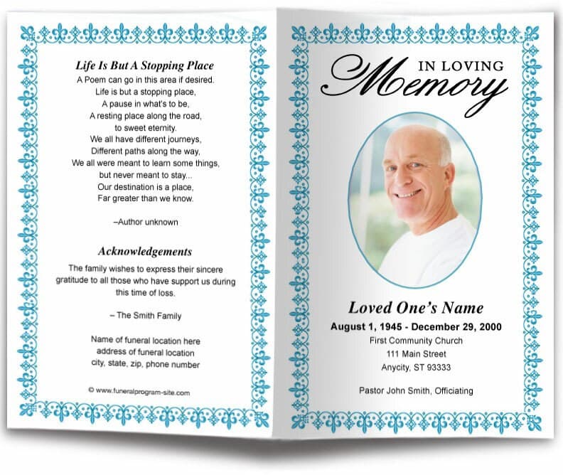 Lexington Funeral Program Template - The Funeral Program Site