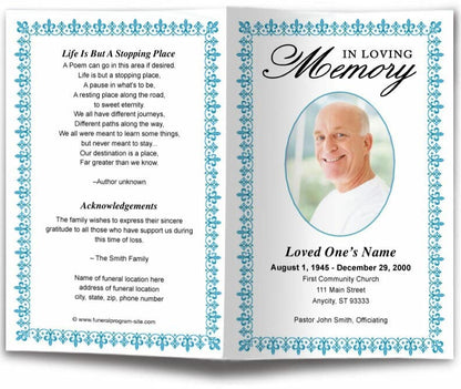 Lexington Funeral Program Template - The Funeral Program Site