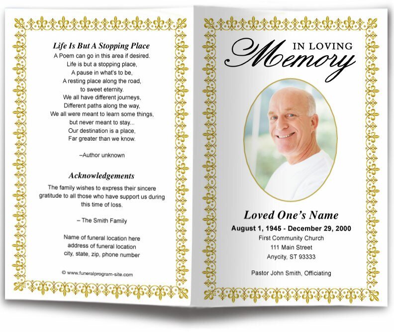 Lexington Funeral Program Template - The Funeral Program Site