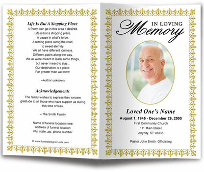 Lexington Funeral Program Template - The Funeral Program Site